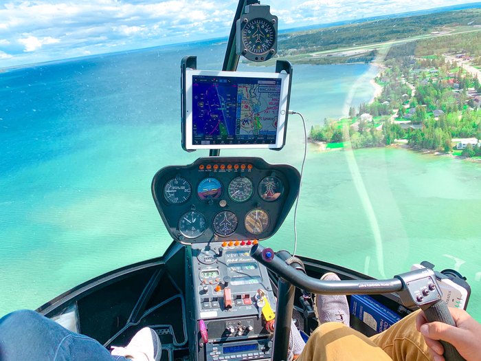 Ocean view from helicopter