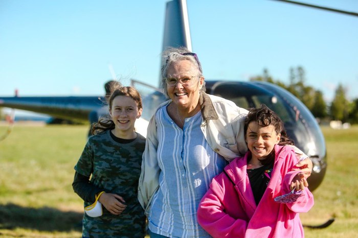 family after helicopter ride