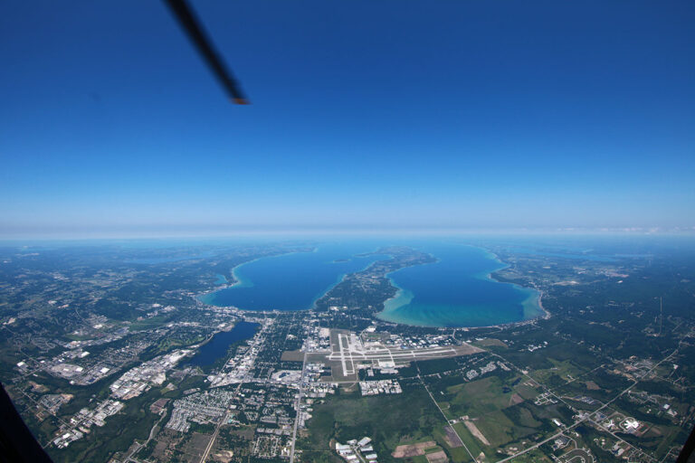 Traverse City Helicopter Ride View