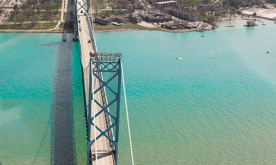 ambassador bridge aerial