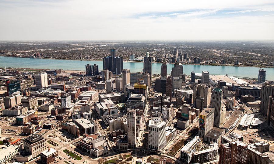 downtown detroit helicopter tour