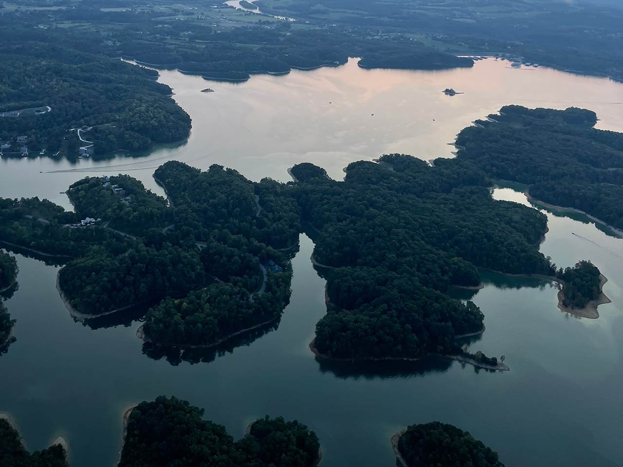 Smoky Mountains Douglas Lake helicopter ride view