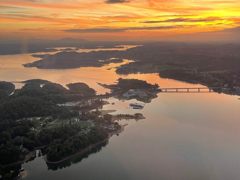 Smoky Mountains Douglas Lake helicopter ride view