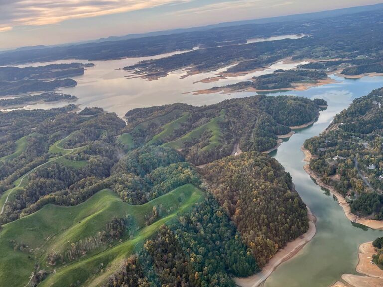 Smoky Mountains Douglas Lake helicopter ride view