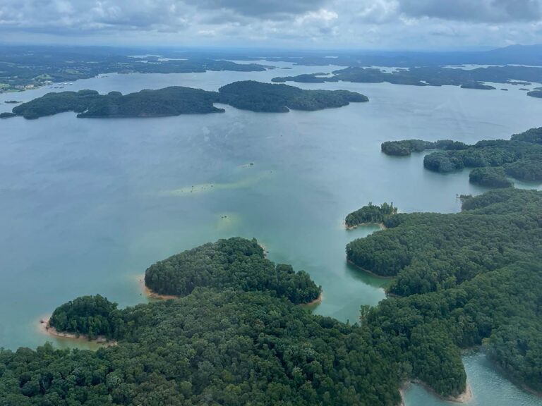 Smoky Mountains Douglas Lake helicopter ride view