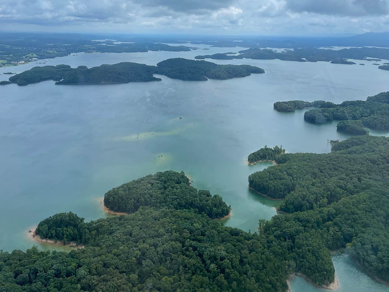 Smoky Mountains Douglas Lake helicopter ride view