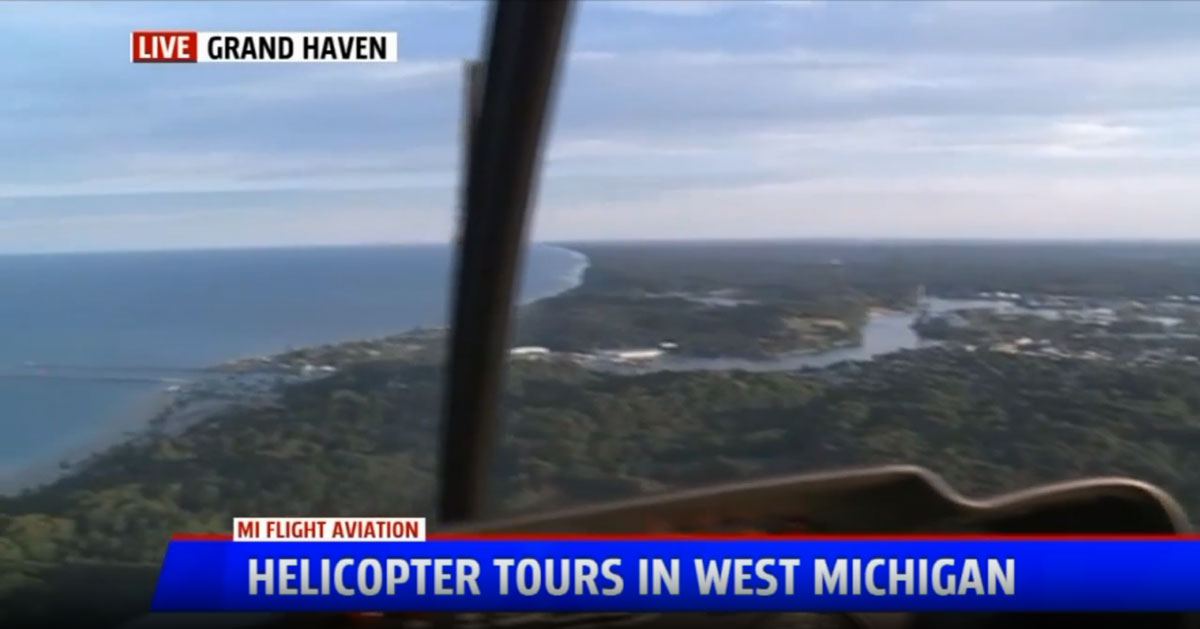 Fall in love with Grand Haven in a helicopter this Labor Day Weekend