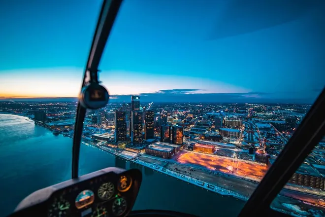 helicopter tour at night