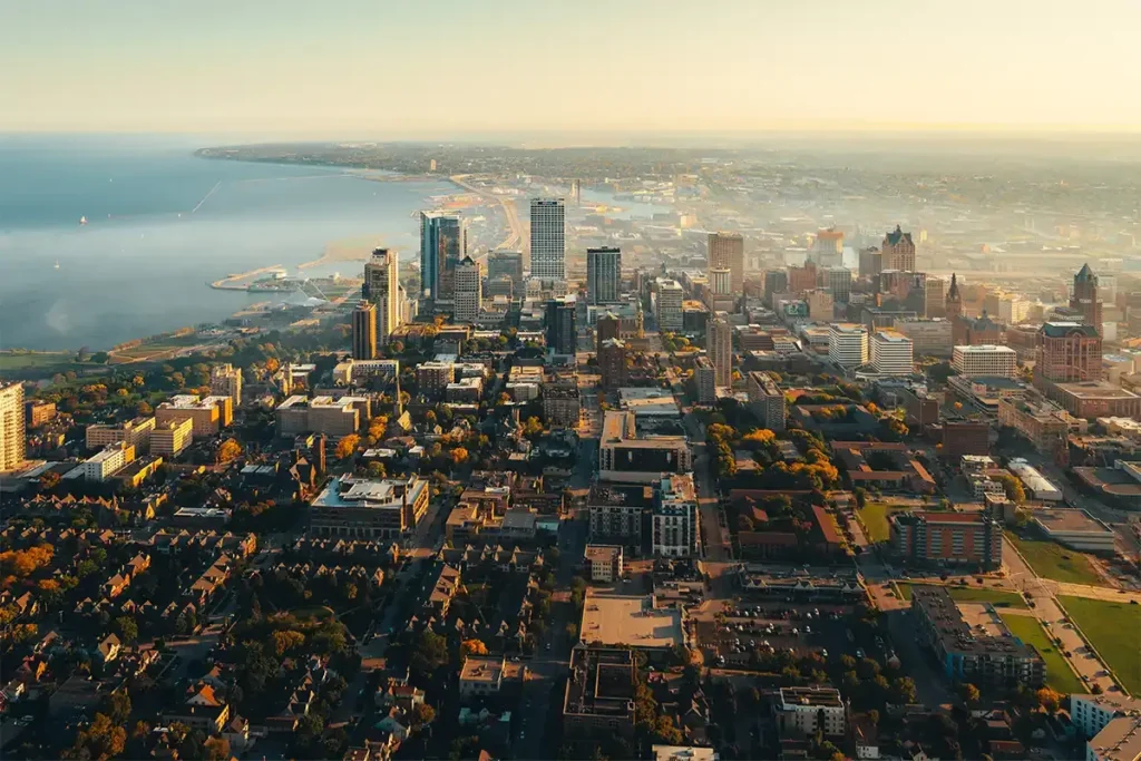 Lake Michigan and Milwaukee City