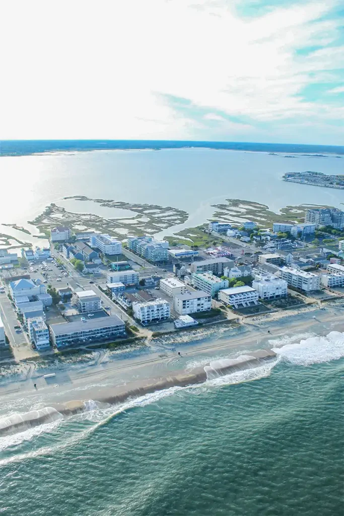 Ocean City Atlantic Ocean beach Assawoman Bay Devil Island