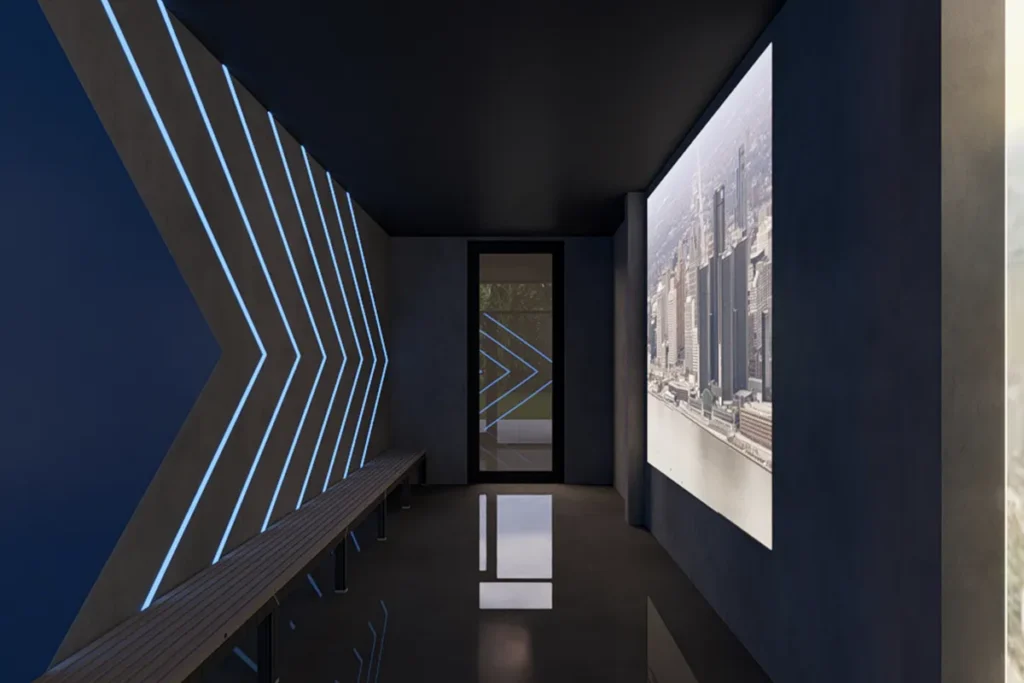 interior shot of myflight tours detroit building