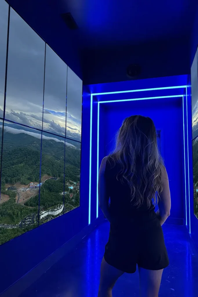 Inside the myflight smoky mountains building